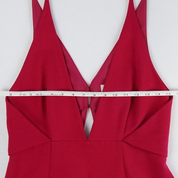 Nicholas Fuchsia Deep V Midi Dress - Size 8 - EUC - Picture 7 of 11